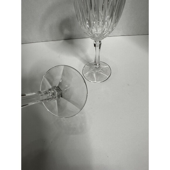 Gorham Crystal Regalta Water Wine Goblet Glass Two 8.5” Tall‎ - Picture 5 of 9